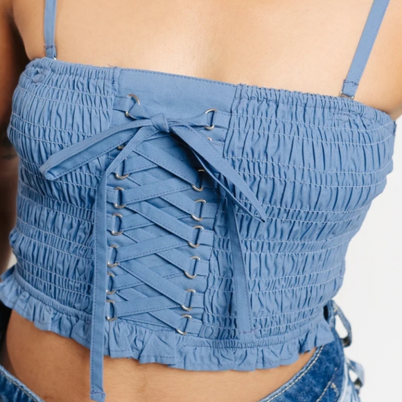 AE Lace-Up Tube Top - Picture 2 of 8